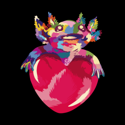 Axolotl Animal And Heart Tapestry Official Outer Wilds Merch