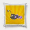 Yellow Background Light Fish Throw Pillow Official Outer Wilds Merch