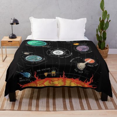 Outer Wilds Poster Throw Blanket Official Outer Wilds Merch