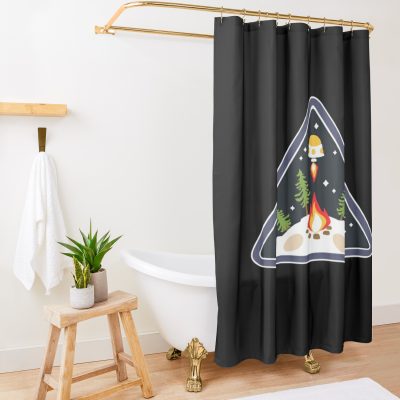 Outer Wilds™ - Outer Wilds Ventures [Logo] Shower Curtain Official Outer Wilds Merch