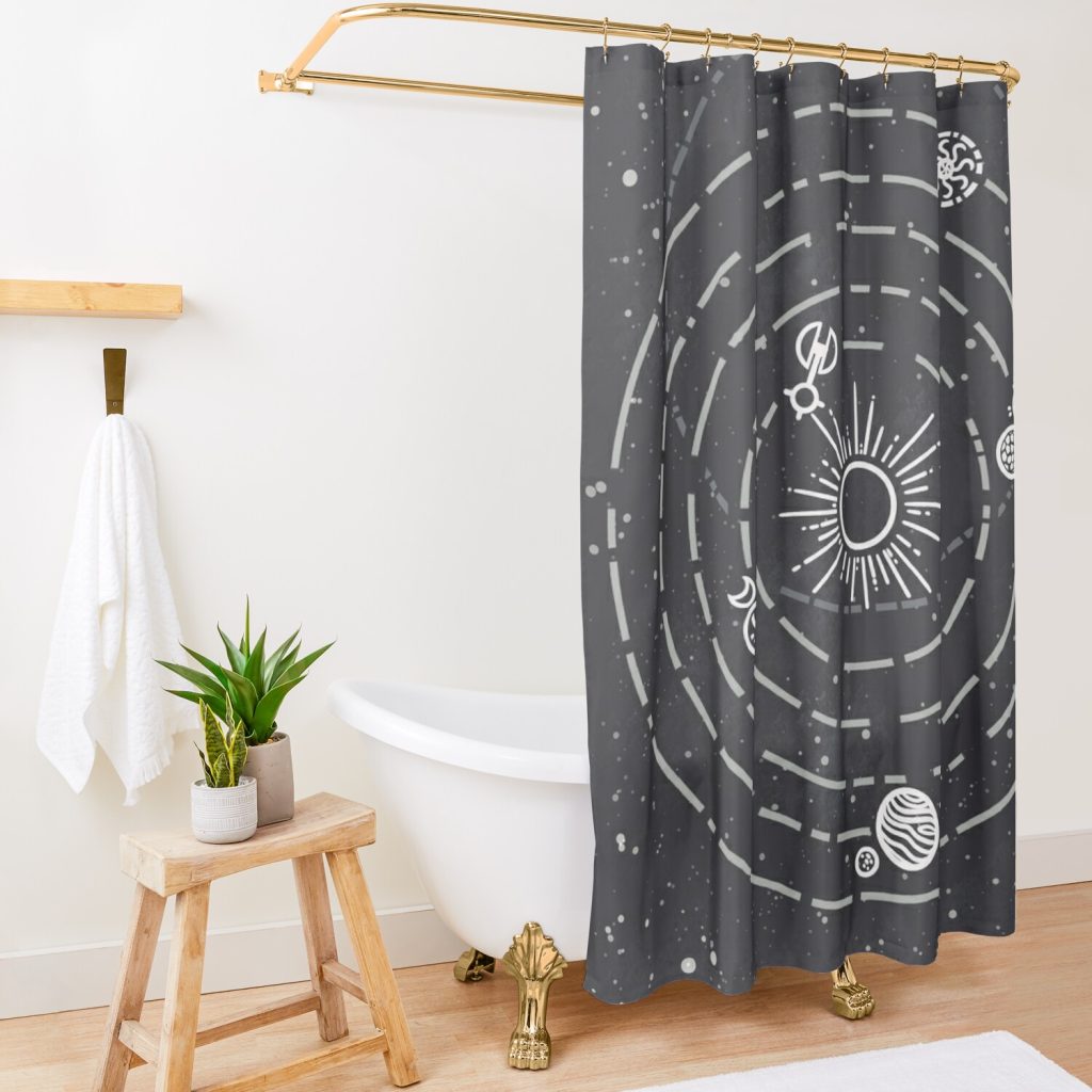 Outer Wilds Solar System Shower Curtain Official Outer Wilds Merch