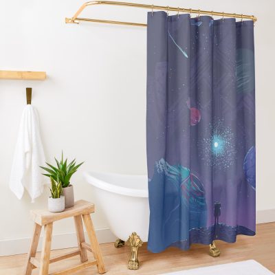 Outer Wilds Game Art Print Shower Curtain Official Outer Wilds Merch