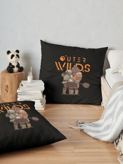 Outer Wilds Throw Pillow Official Cow Anime Merch