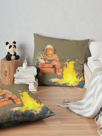 Outer Wilds Hatchling Campfire Throw Pillow Official Cow Anime Merch