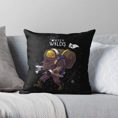 Outer Wilds Essential Throw Pillow Official Cow Anime Merch