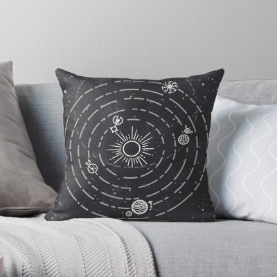 Outer Wilds Solar System Throw Pillow Official Cow Anime Merch