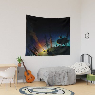 An Illustration Of Outer Wilds Tapestry Official Cow Anime Merch