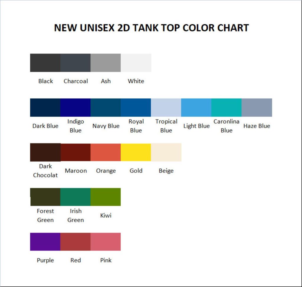 tank top color chart - Outer Wilds Store